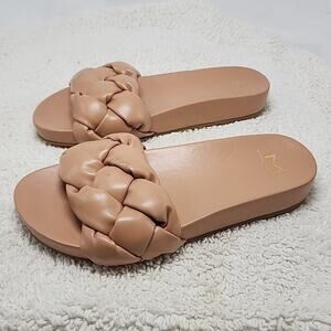 ☆MARC FISHER☆MIMENTA 2 SLIDE IN COLORWAY NATURAL TAN LEATHER 6.0 NWOB😍CUTE 😍
